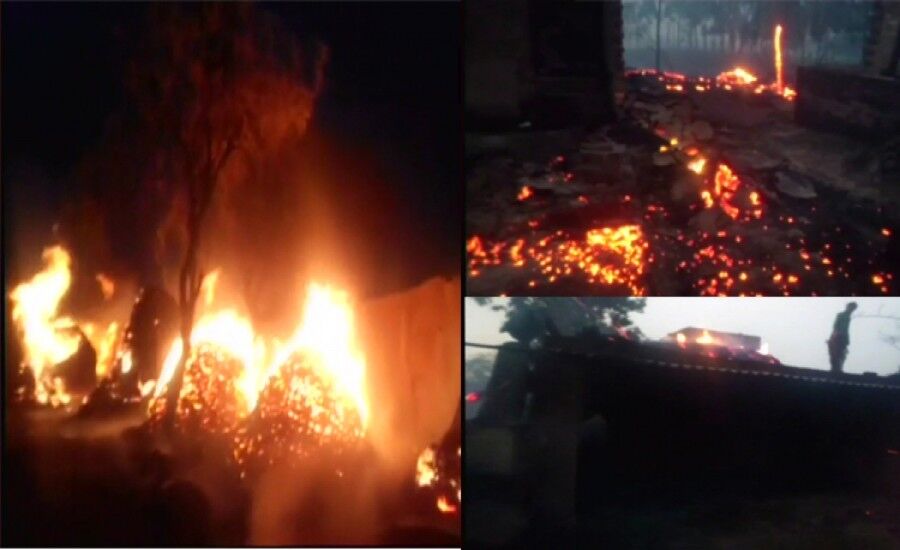 आकाशीय बिजली से भीषण आग, 100 घर जलकर खाक, यूपी में अब तक 38 की मौत