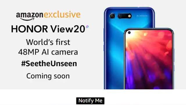 Honor View 20 पिन-होल डिस्प्ले के साथ भारत में होगा लॉन्च,