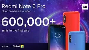 पहली सेल में बिके 6 लाख स्मार्टफोन, अब REDMI NOTE 6 PRO की दूसरी सेल इस दिन