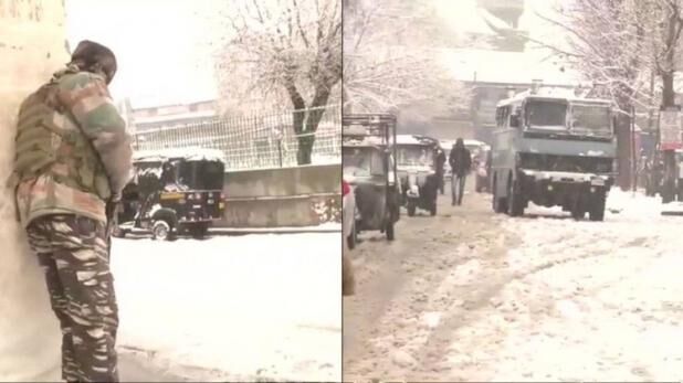 LIVE: श्रीनगर में बर्फबारी के बीच एनकाउंटर, दो आतंकी घिरे, 1 CRPF जवान शहीद
