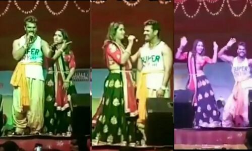 जब डांस स्टेज पर आए खेसारीलाल यादव और काजल राघवानी तो मचा धमाल, देखें Video जब डांस स्टेज पर आए खेसारीलाल यादव और काजल राघवानी तो मचा धमाल, देखें Video