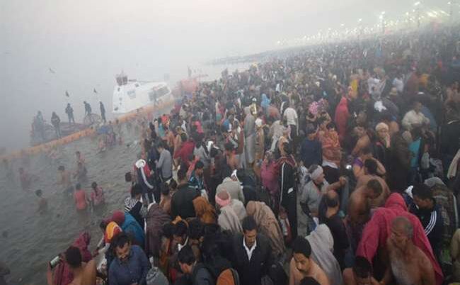 पौष पूर्णिमा : प्रयागराज में उमड़ा जनसैलाब, 12 बजे तक 40 लाख ने लगाई डुबकी