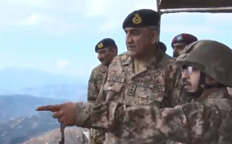 पाकिस्‍तान आर्मी चीफ ने किया सरहदी क्षेत्र का दौरा