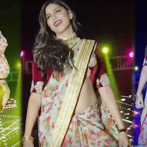 साड़ी पहनकर स्टेज शो करने पहुंची सपना चौधरी,