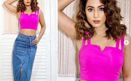 पिंक ड्रेस पहनकर हॉटनेस की हदें पार कर रहीं हैं कोमोलिका