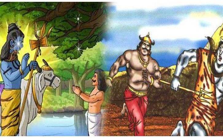 राक्षस से बचने के लिए गुफा में छिप गए थे भोलेनाथ,