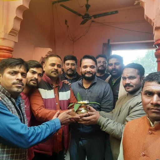 श्री राम कलश यात्रा का कैथी में भव्य स्वागत