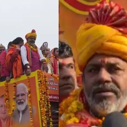 मेरठ में मुस्लिमों ने राम मंदिर यात्रा पर पुष्प वर्षा कर किया भव्य स्वागत