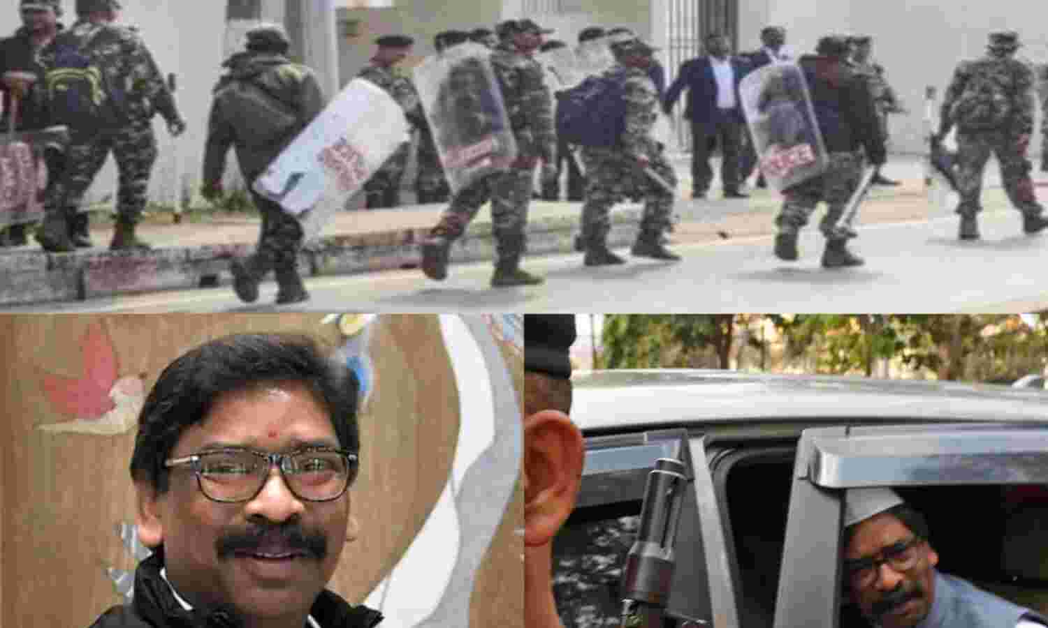झारखंड में सीएम हेमंत सोरेन से ईडी की पूछताछ जारी, विधायकों को दूसरी जगह ले जाने की तैयारी