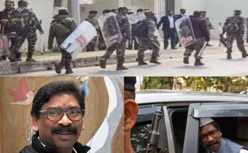 झारखंड में सीएम हेमंत सोरेन से ईडी की पूछताछ जारी, विधायकों को दूसरी जगह ले जाने की तैयारी