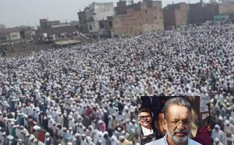 माफिया मुख्तार अंसारी का जनाजे मे थी हजारों लोगों की भीड़