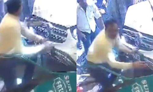 दिल्ली में मर्सिडीज कार बेकाबू होकर दुकान में घुसी, 5 घायल