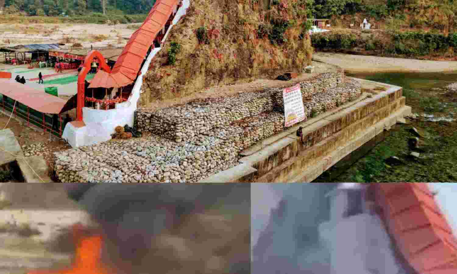रामनगर के गर्जिया मंदिर में लगी आग, प्रसाद की दुकानें जलकर राख