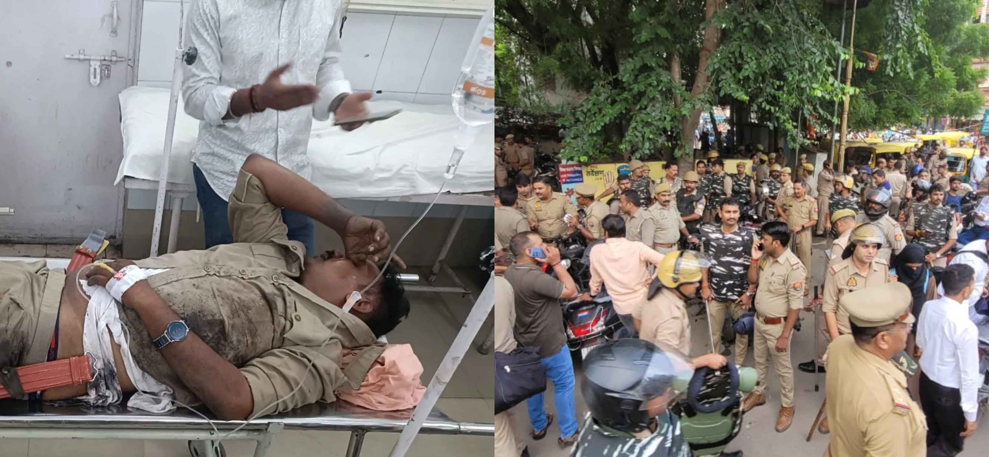 कचहरी बनी रणभूमि: वकीलों ने पुलिस पर किया हमला, दरोगा की हालत नाजुक