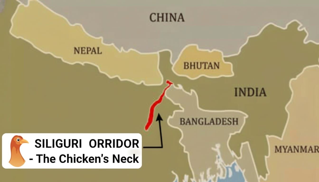 चिकन नेक अब कमजोरी नहीं, भारत की युद्ध रणनीति का निर्णायक केंद्र बन गया है चिकन नेक अब कमजोरी नहीं, भारत की युद्ध रणनीति का निर्णायक केंद्र बन गया है