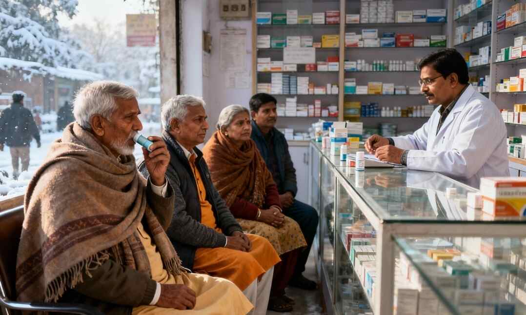 रांची: ठंड के साथ बढ़ी दिल और अस्थमा के मरीजों की संख्या, दवा बिक्री में 30% तक उछाल