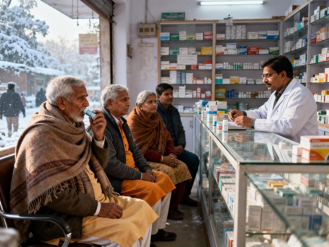 रांची: ठंड के साथ बढ़ी दिल और अस्थमा के मरीजों की संख्या, दवा बिक्री में 30% तक उछाल