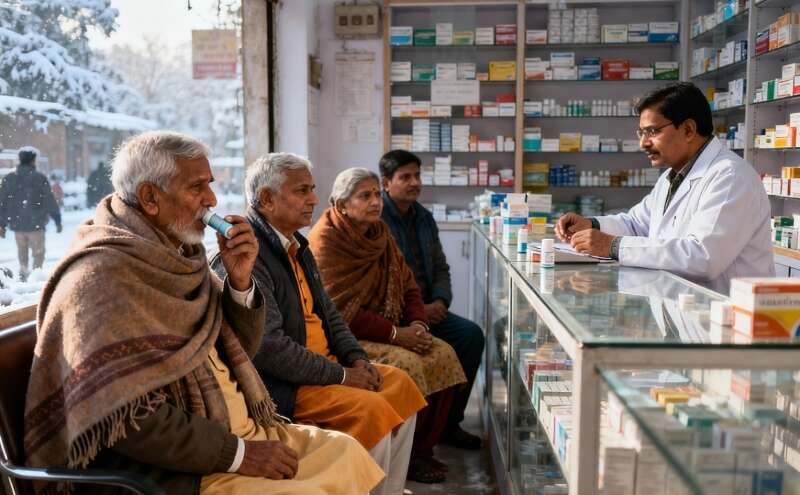 रांची: ठंड के साथ बढ़ी दिल और अस्थमा के मरीजों की संख्या, दवा बिक्री में 30% तक उछाल