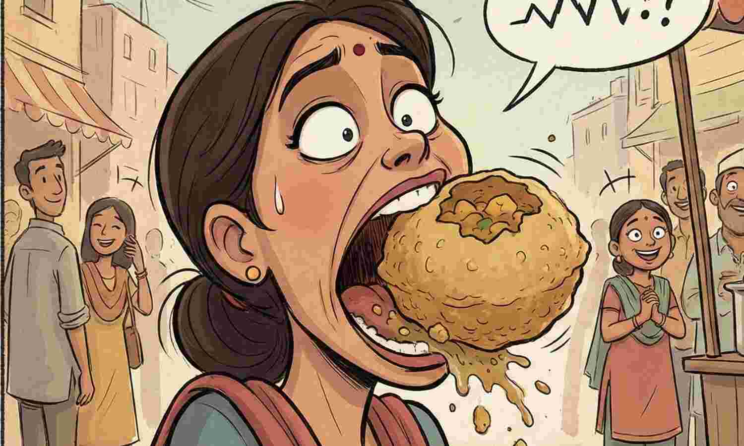 ज्यादा बड़ा गोलगप्पा गप करने के चक्कर में जबड़ा हो सकता है ठप