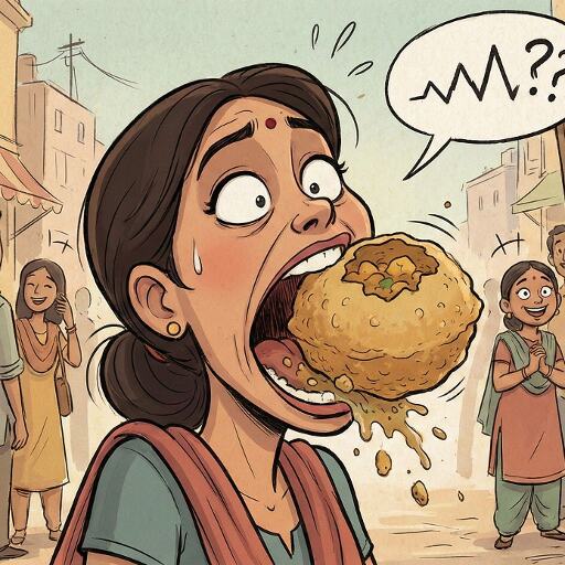 ज्यादा बड़ा गोलगप्पा गप करने के चक्कर में जबड़ा हो सकता है ठप