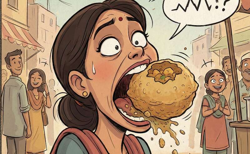 ज्यादा बड़ा गोलगप्पा गप करने के चक्कर में जबड़ा हो सकता है ठप