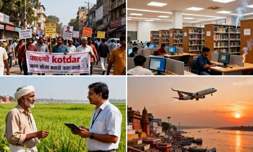 Varanasi News: कोटेदारों का प्रदर्शन, बीएचयू में आग और हवाई किराए में बढ़ोत्तरी, पढ़ें आज की प्रमुख ख़बरें Varanasi News: कोटेदारों का प्रदर्शन, बीएचयू में आग और हवाई किराए में बढ़ोत्तरी, पढ़ें आज की प्रमुख ख़बरें