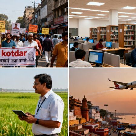 Varanasi News: कोटेदारों का प्रदर्शन, बीएचयू में आग और हवाई किराए में बढ़ोत्तरी, पढ़ें आज की प्रमुख ख़बरें Varanasi News: कोटेदारों का प्रदर्शन, बीएचयू में आग और हवाई किराए में बढ़ोत्तरी, पढ़ें आज की प्रमुख ख़बरें