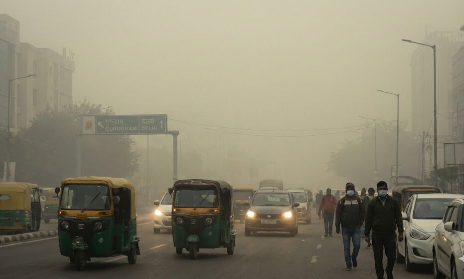 दिल्ली बनी गैस चैंबर: जहरीली हवा ने बढ़ाई सांस की परेशानी, AQI बेहद खराब स्तर पर पहुंचा