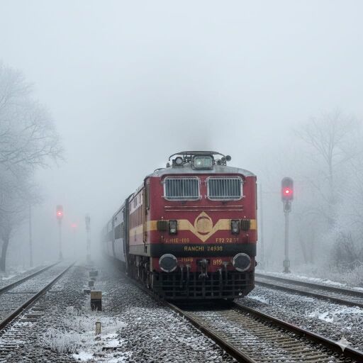 घने कोहरे ने थामी ट्रेनों की रफ्तार: रांची से दिल्ली तक यात्रियों की मुश्किलें बढ़ीं, राजधानी समेत कई ट्रेनें घंटों लेट