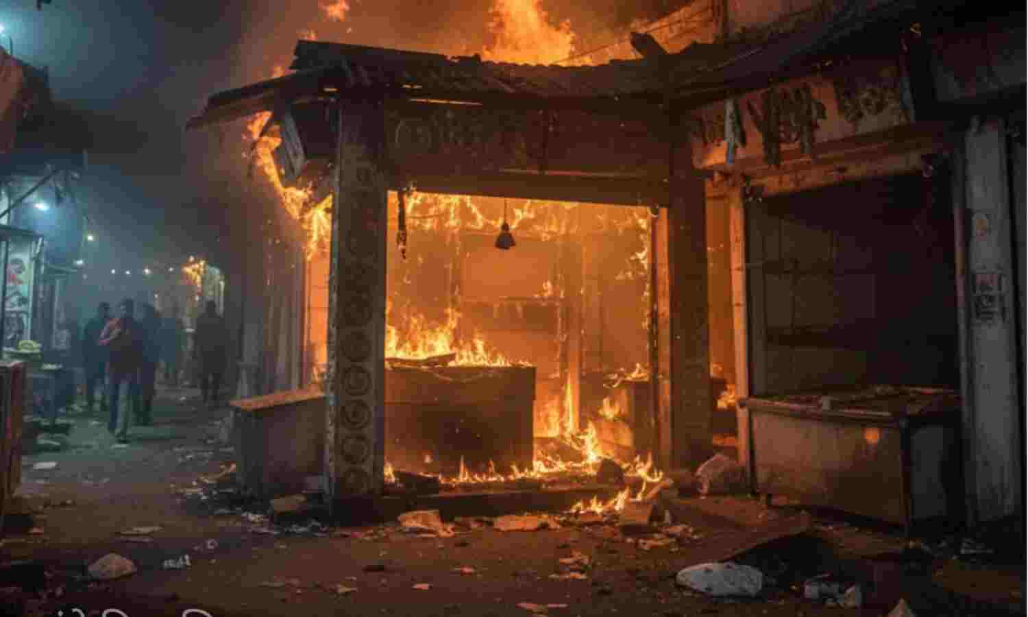 धनबाद में नए साल की रात भीषण आग: फुटपाथ की 12 से ज्यादा दुकानें जलकर राख, लाखों का नुकसान