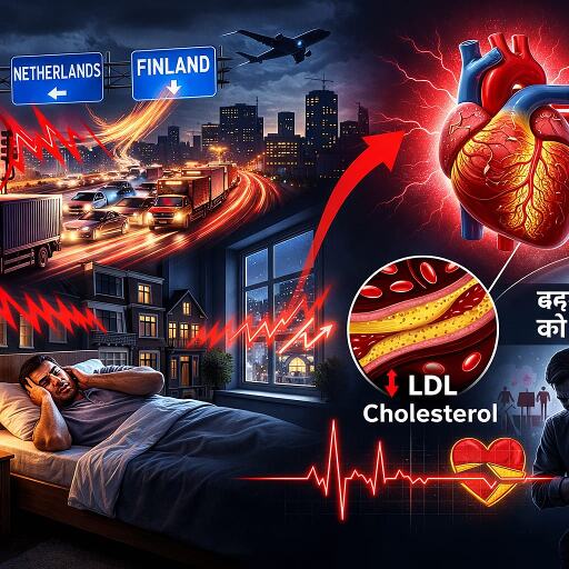 रात का ट्रैफिक शोर बढ़ा रहा कोलेस्ट्रॉल, दिल की बीमारी का खतरा