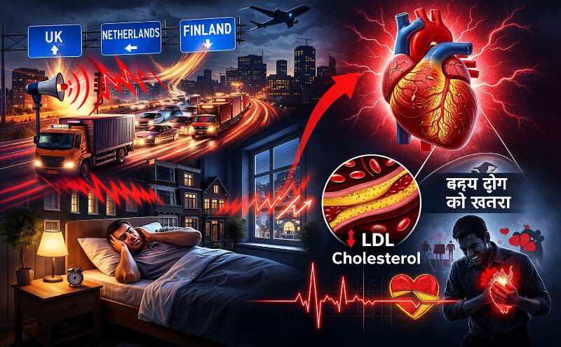 रात का ट्रैफिक शोर बढ़ा रहा कोलेस्ट्रॉल, दिल की बीमारी का खतरा