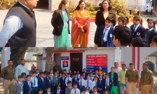 थाने पहुंचे नन्हे विद्यार्थी, समझी पुलिस की कार्यप्रणाली