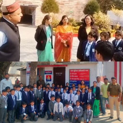 थाने पहुंचे नन्हे विद्यार्थी, समझी पुलिस की कार्यप्रणाली