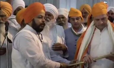 राहुल गांधी के मध्यप्रदेश दौरे का दूसरा दिन, आज गुरुद्वारे में टेका मत्था
