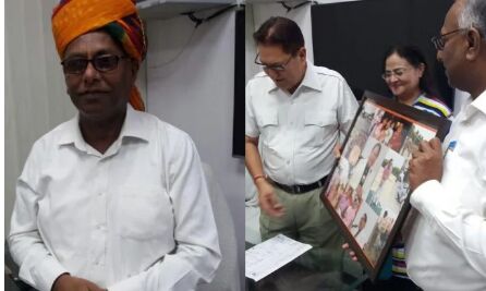 प्रोफेसर एमएनपी वर्मा बने बीबीएयू के नए कुलपति, प्रो. सोबती ने पगड़ी पहनाकर सौंपा चार्ज