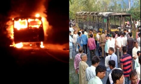 रुड़की: हाईटेंशन लाइन की चपेट में आकर श्रमिकों से भरी बस बनी आग का गोला, 7 लोग बुरी तरह झुलसे