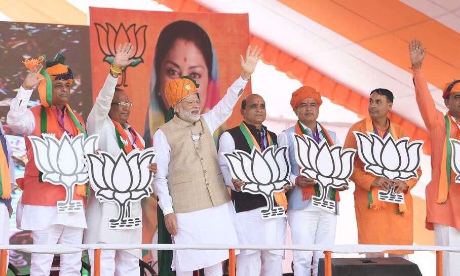 नागौर में पीएम मोदी की जनता को किया संबोधित