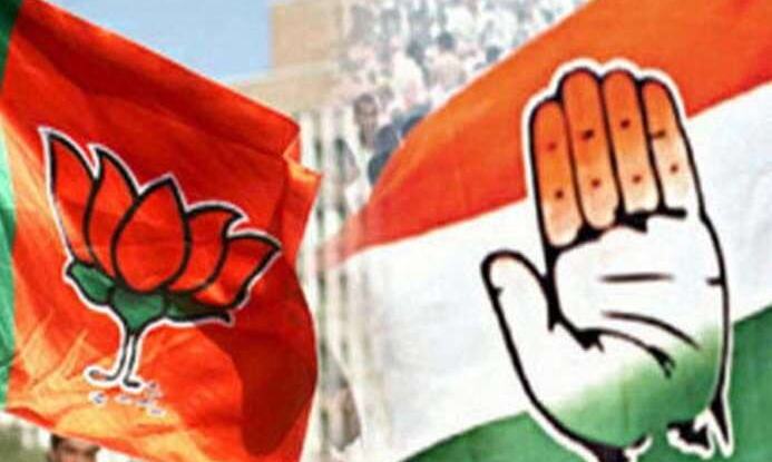 बीजेपी-कांग्रेस की बीच कड़ी टक्‍कर