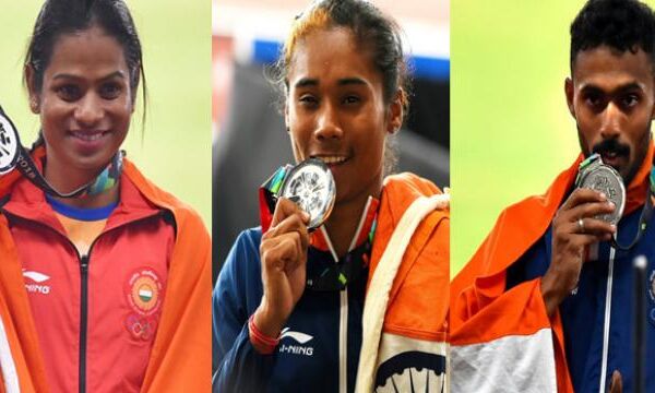 एशियन गेम्स 2018 : हिमा दास, अनस और दुती चंद ने जीता सिल्वर