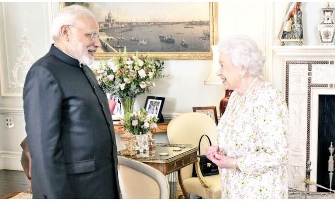 बर्किंघम पैलेस में महारानी एलिजाबेथ से मिले प्रधानमंत्री मोदी, इन मुद्दों पर हुई चर्चा