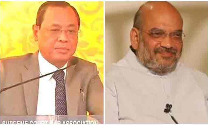 अमित शाह के कारण CJI रंजन गोगोई को दर्शन के लिए करना पड़ा इंतजार, दो पुलिस अफसर सस्पेंड
