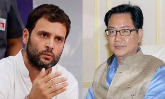 सेना पर भागवत के बयान को राहुल ने बताया शर्मनाक, रिजिजू ने किया पलटवार