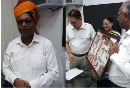 प्रोफेसर एमएनपी वर्मा बने बीबीएयू के नए कुलपति, प्रो. सोबती ने पगड़ी पहनाकर सौंपा चार्ज