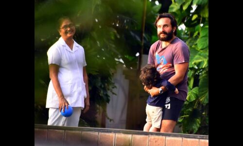 गार्डन में पापा सैफ के साथ तैमूर की मस्ती, करीना भी आईं नजर