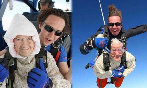 102 साल की उम्र में यह बनी सबसे उम्रदराज स्काईडाइवर
