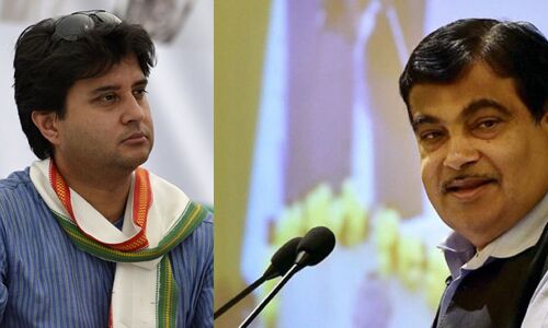 भरी संसद में गडकरी ने मांगी सिंधिया से माफी