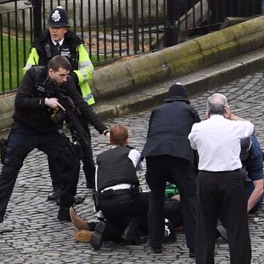 लंदन के संसद परिसर से टकराई कार, कई लोग घायल लंदन के संसद परिसर से टकराई कार, कई लोग घायल