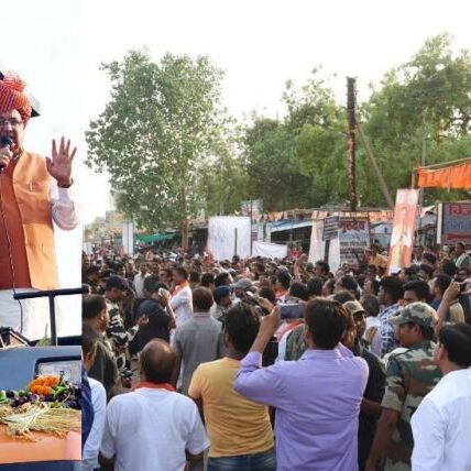 मुख्यमंत्री विकास यात्रा के साथ मानपुर पहुंचे