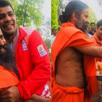 सोना जीत स्वदेश लौटे सुशील कुमार, सीधे रामदेव से मिलने पहुंचे